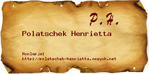 Polatschek Henrietta névjegykártya
